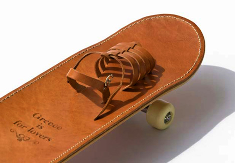 Greece is for lovers Design - Leather SK8